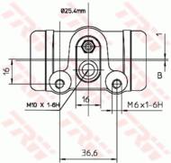 BWL112 - Cylinderek hamulcowy TRW FIAT DUCATO 85-94