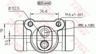 BWL195 - Cylinderek hamulcowy TRW DB DB100D 87-96