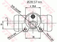 BWN131 - Cylinderek hamulcowy TRW PSA