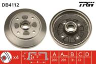DB4112 - Bęben hamulcowy TRW MAZDA 626 82-87
