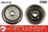 DB4161B - Bęben hamulcowy TRW /z łoż./ VAG 80 88-89