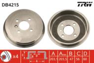 DB4215 - Bęben hamulcowy TRW VOLVO 440/460 88-96