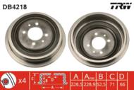 DB4218 - Bęben hamulcowy TRW RENAULT KANGOO 98-07