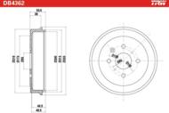 DB4362 - Bęben hamulcowy TRW PSA C1 05-