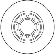 DF1573 - Tarcza hamulcowa TRW /przód/ DB W123 76-85