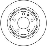 DF2557 - Tarcza hamulcowa TRW /tył/ BMW 5 E34 88-95