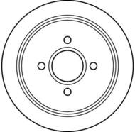 DF2647 - Tarcza hamulcowa TRW /tył/ FORD ESCORT 90-00