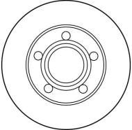 DF2651 - Tarcza hamulcowa TRW /tył/ A6 94-/VW PASSAT 96-