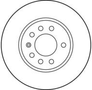 DF2681 - Tarcza hamulcowa TRW OPEL VECTRA A 92-95 2.5V6