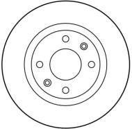 DF2808 - Tarcza hamulcowa TRW PSA PARTNER 96-02