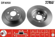 DF4050 - Tarcza hamulcowa TRW /tył/ OPEL ASTRA G 98-