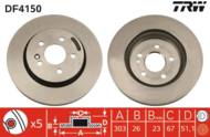 DF4150 - Tarcza hamulcowa TRW DB W163 ML-KLASA 98-05