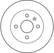 DF4200 - Tarcza hamulcowa TRW /tył/ OPEL CORSA C 00-06 1,8 16V