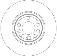 DF4266 - Tarcza hamulcowa TRW /tył/ OPEL VECTRA C 02-08 /pełne/