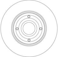 DF4274S - Tarcza hamulcowa TRW /tył/ RENAULT MEGANE II 02-