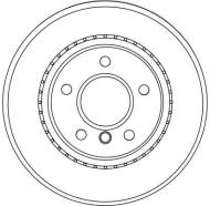 DF4450 - Tarcza hamulcowa TRW /tył/ BMW 3 E90 05- /wentylowana/