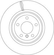 DF4461S - Tarcza hamulcowa TRW /tył/ BMW 3 E90 05- /wentylowana/