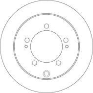 DF4845 - Tarcza hamulcowa TRW /tył/ MITSUBISHI OUTLANDER 03-