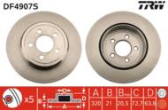 DF4907S - Tarcza hamulcowa TRW /tył/ CHRYSLER 300C 04-12