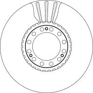 DF5015S - Tarcza hamulcowa TRW 