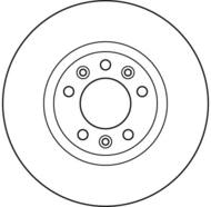 DF6121 - Tarcza hamulcowa TRW /przód/ PSA 508 10-