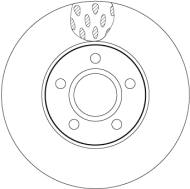 DF6138 - Tarcza hamulcowa TRW /przód/ FORD FOCUS III 11-