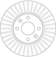 DF6186 - Tarcza hamulcowa TRW /przód/ DACIA DOKKER 12-