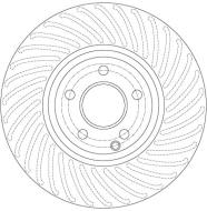 DF6195S - Tarcza hamulcowa TRW /przód/ DB W204 C-KLASA 07-