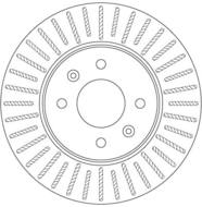 DF6198 - Tarcza hamulcowa TRW /przód/ KIA RIO III 11-