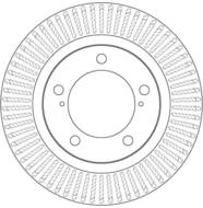 DF6239S - Tarcza hamulcowa TRW /przód/ TOYOTA LANDCRUISER 08-