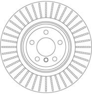 DF6311S - Tarcza hamulcowa TRW /tył/ BMW 7 F01/F02/F03/F04 08-