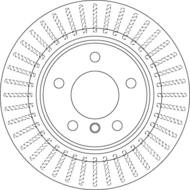 DF6313 - Tarcza hamulcowa TRW /tył/ BMW 1 E82 07-