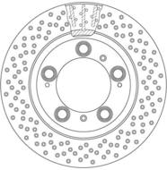 DF6337S - Tarcza hamulcowa TRW /tył/ PORSCHE BOXSTER 99-