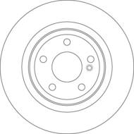 DF6358 - Tarcza hamulcowa TRW /tył/ DB R172 SLK-KLASA 11-