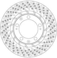 DF6466S - Tarcza hamulcowa TRW /przód L/ PORSCHE 911 /993/93-97