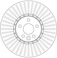DF6472S - Tarcza hamulcowa TRW /przód/ VOLVO XC60 08-