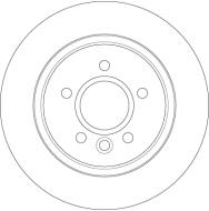 DF6535 - Tarcza hamulcowa TRW /tył/ VOLVO V40 12-