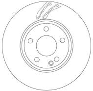 DF6591 - Tarcza hamulcowa TRW /przód/ DB W246 B-KLASA 11-