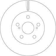 DF6734 - Tarcza hamulcowa TRW /przód/ TOYOTA PRIUS 1.8 15-