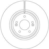DF6958S - Tarcza hamulcowa TRW /przód/ KIA OPTIMA 2.0 18-