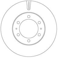 DF7827S - Tarcza hamulcowa TRW TOYOTA
