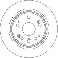 DF8083 - Tarcza hamulcowa TRW /tył/ HONDA CR-V II 02-06