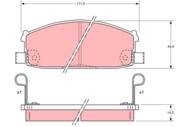 GDB1020 - Klocki hamulcowe TRW NISSAN STANZA 81-85