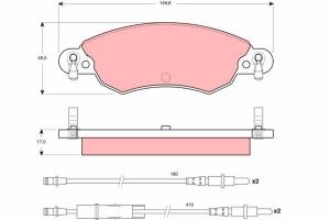GDB1447 - Klocki hamulcowe TRW PSA C5 1/8 16V 01-