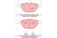 GDB1529 - Klocki hamulcowe TRW BMW X5 E53 01-04 4/6IS