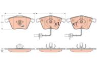 GDB1554 - Klocki hamulcowe TRW VAG A8 02-/+CZ/