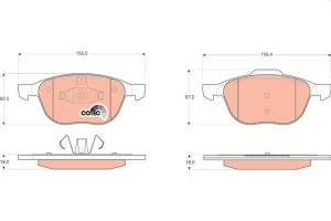 GDB1583 - Klocki hamulcowe TRW FORD FOCUS II 04-