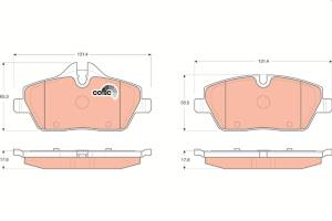 GDB1611 - Klocki hamulcowe TRW BMW 1 E87 04-
