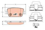 GDB1732 - Klocki hamulcowe TRW /tył/ FORD MONDEO 07-