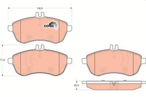 GDB1736 - Klocki hamulcowe TRW DB W204 C-KLASA 07-